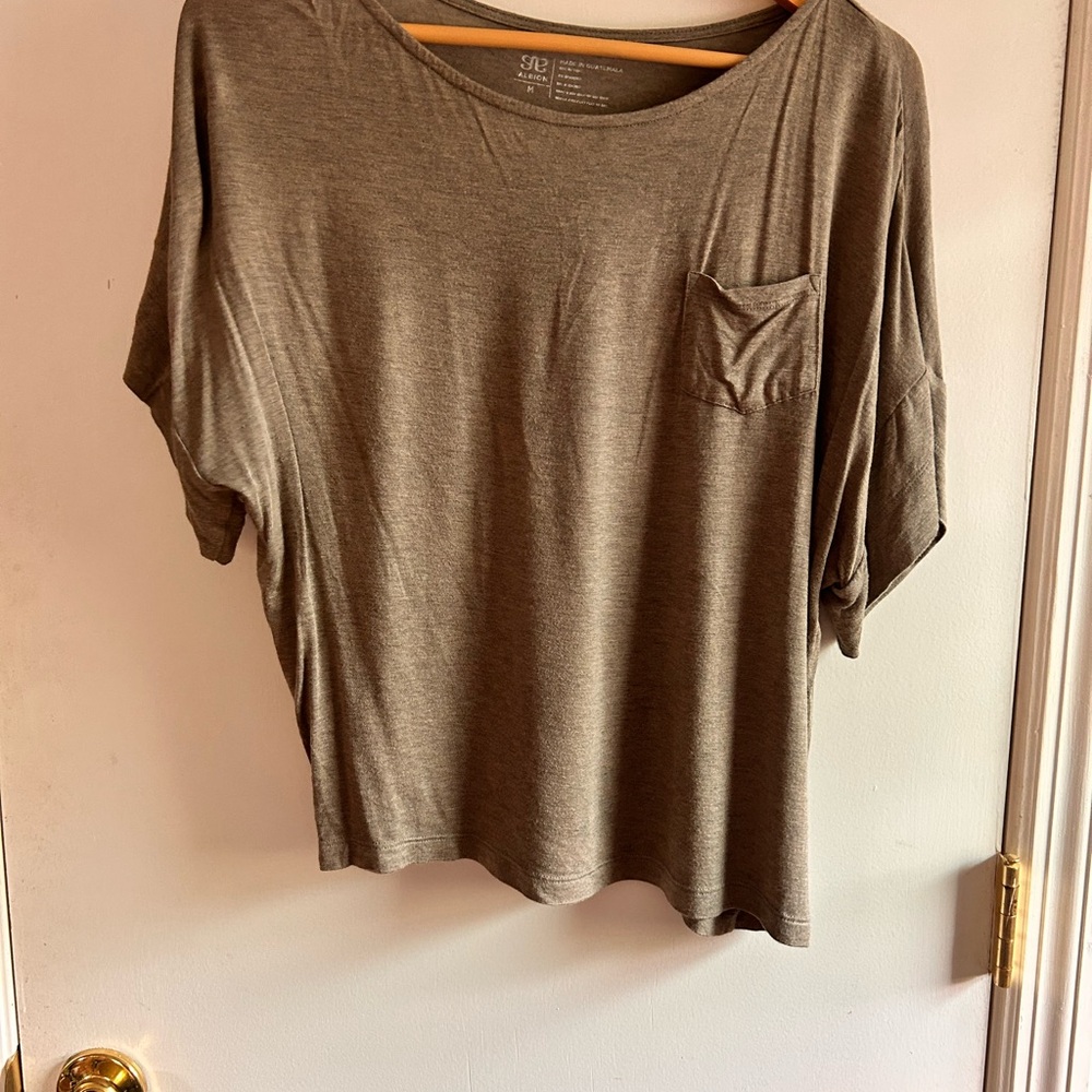 Albion Green Boxy Dolman Sleeve Tee